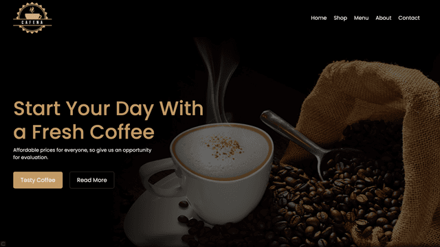 Screenshot of A Sip Glory-Coffee